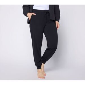 Anybody Women's Petite Pants PXL Cozy Knit Joggers Black